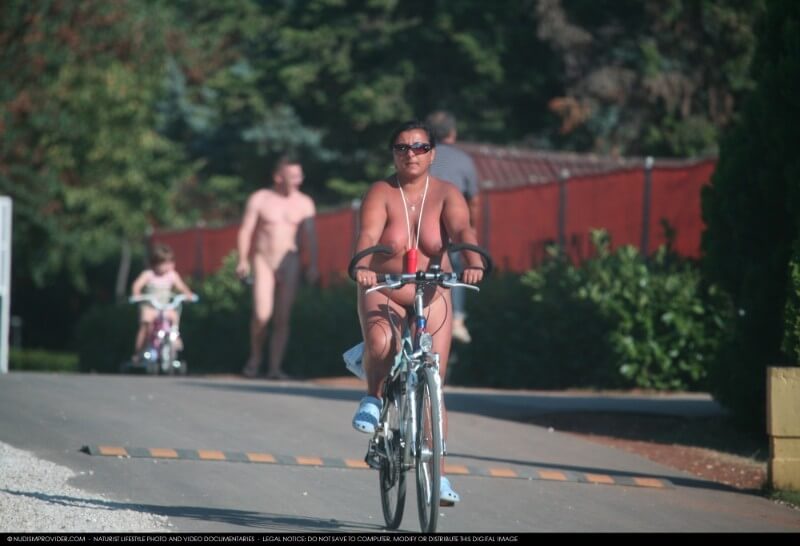 Naturists Road Biking pics - Nudism means fewer complexes