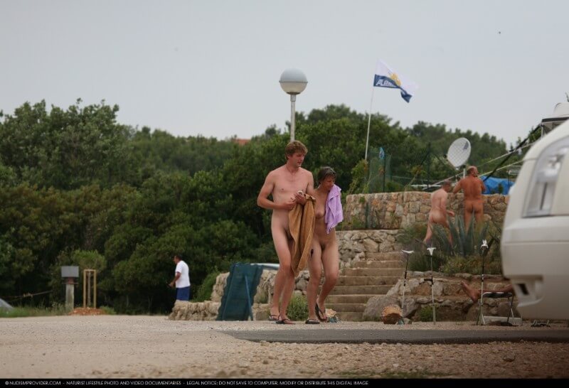 Nudism Family Indian Summer Painting photo gallery - A love for the sun and fresh air are important values for naturists