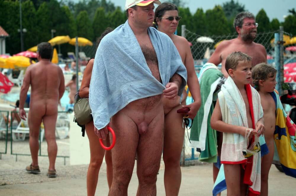 Naturist Pool Resort Exits photos - Spectators are permitted to be naked