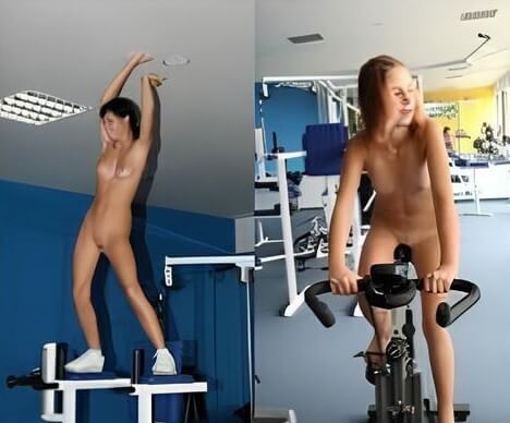 Nudists in the gym pics - Nudity is only possible among people