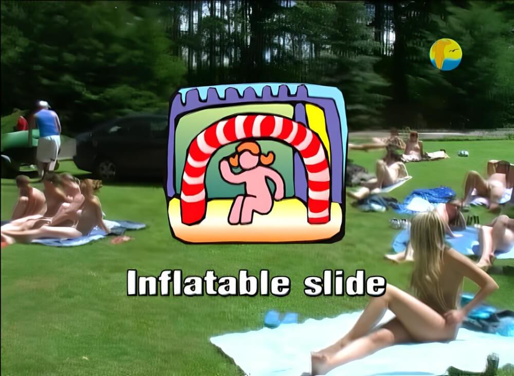 Naturist: Freedom: Inflatable Slide - Nudists only allowed