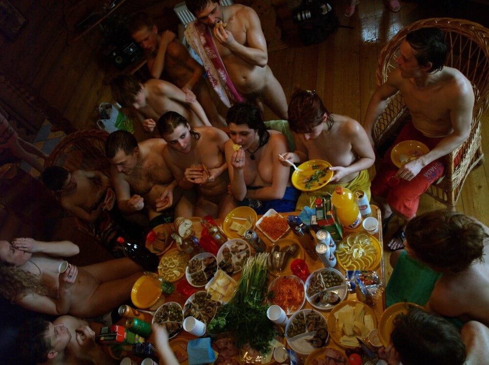 Family Valentines Dinning pics - Naturism implies a life free of unnecessary problems