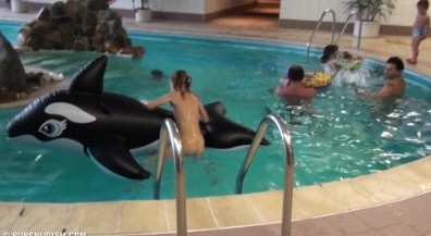 Naturism - Indoor dolphin ride Full HD upd - Home naturism in all its glory